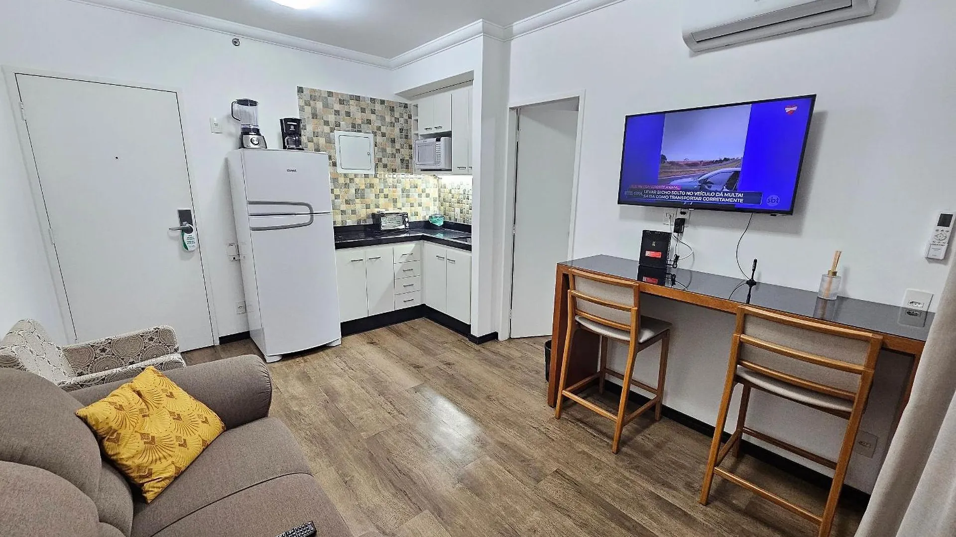 Апартаменты Flat Hotel The Palace Com Quarto Sala E Cozinha Сан-Пауло